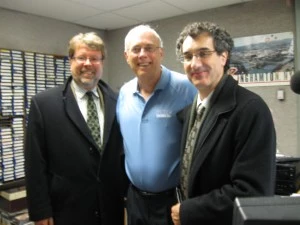 Binghamton Philharmonic Executive Director John Mosbo and Music Director Jose Luis Novo with Roger Neel