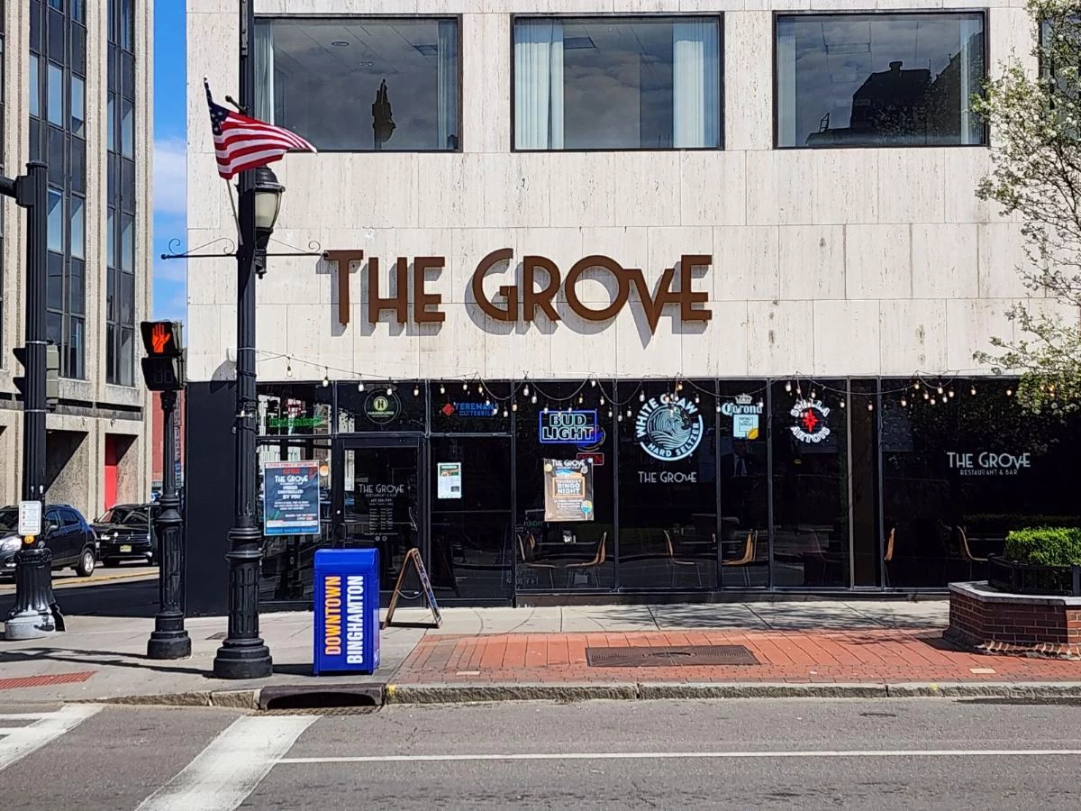 The Grove restaurant at Court and State streets in downtown Binghamton on April 15, 2024. (Photo: Bob Joseph/WNBF News)