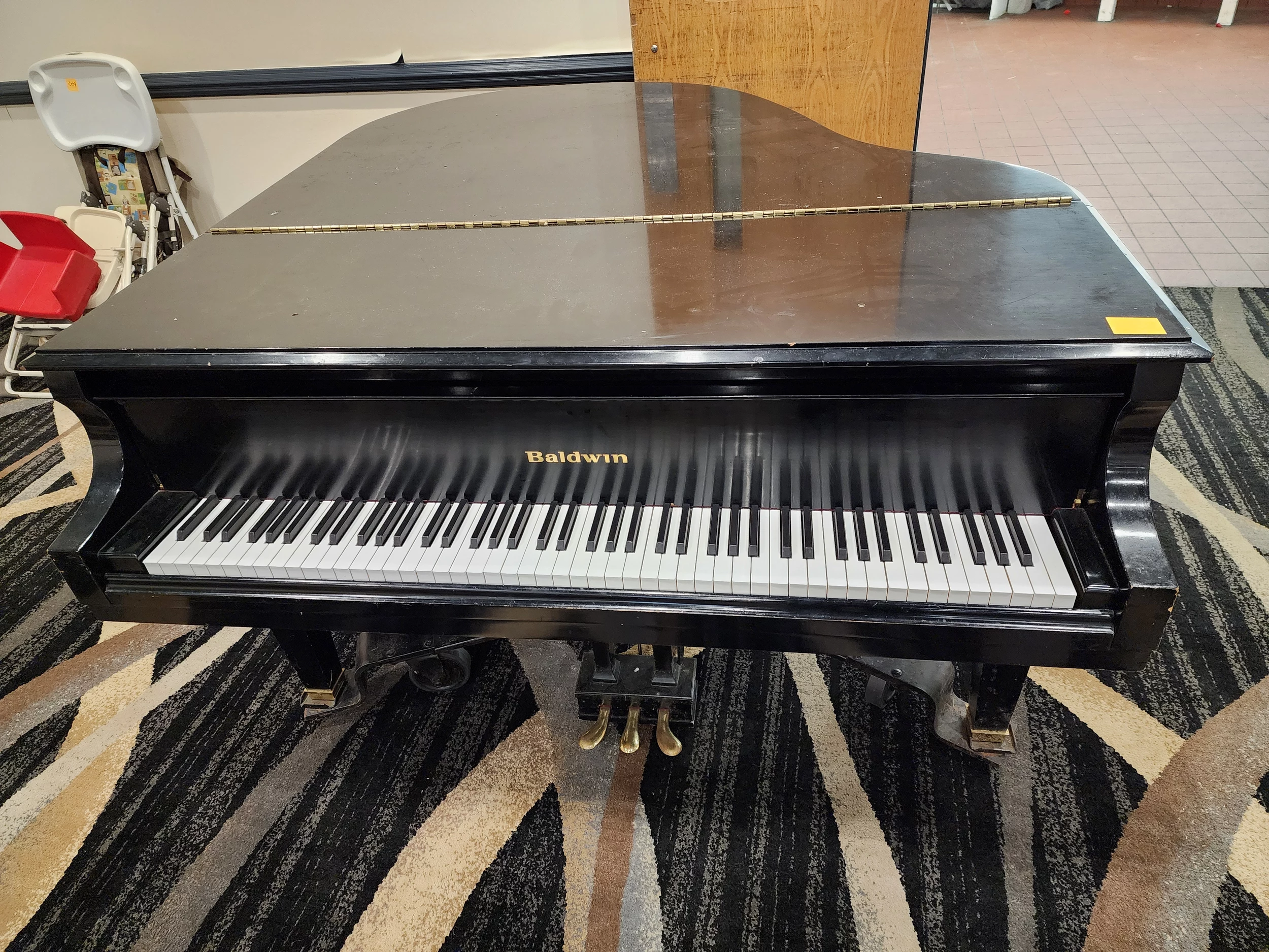 One of the pianos sold at the Owego Treadway Inn auction on April 21, 2024. (Photo: Bob Joseph/WNBF News)