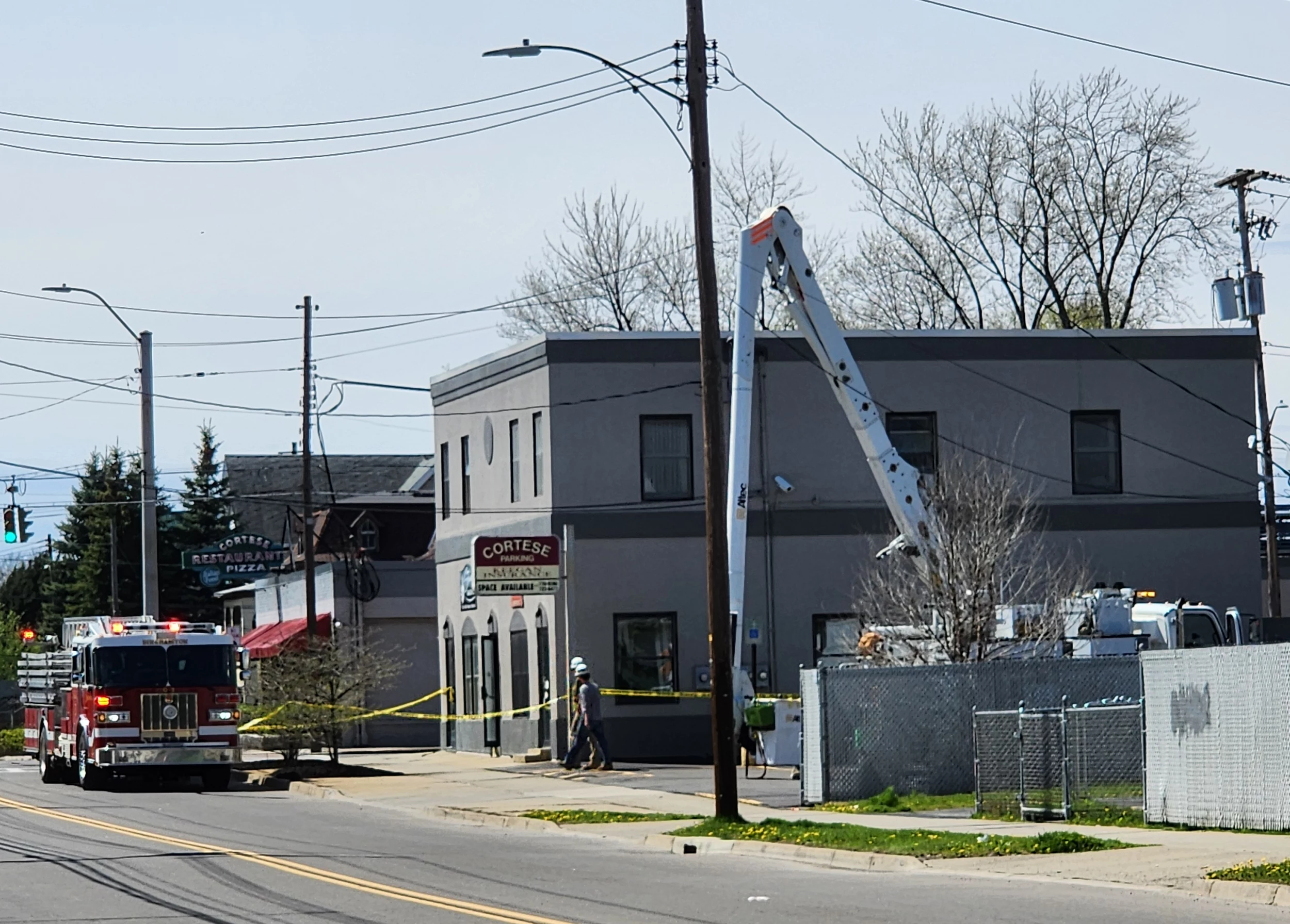 Part of Robinson Street was closed due to a natural gas leak in a building on April 23, 2024. Photo: Bob Joseph/WNBF News