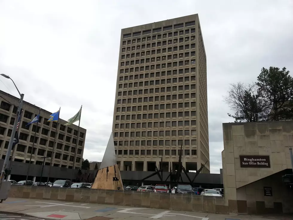 The State Office Building sits in the center of the Governmental Plaza in downtown Binghamton. (Bob Joseph/WNBF News)